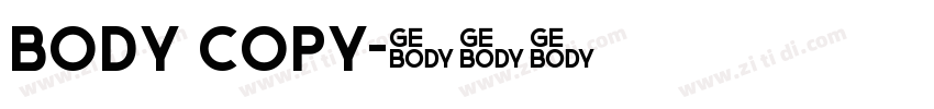 Body copy字体转换